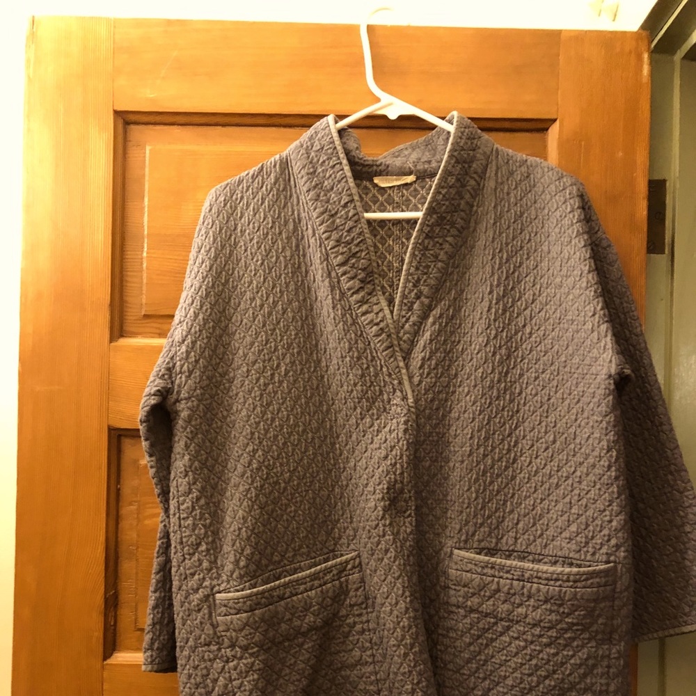 Eileen Fisher kimono style jacket in cotton weave
